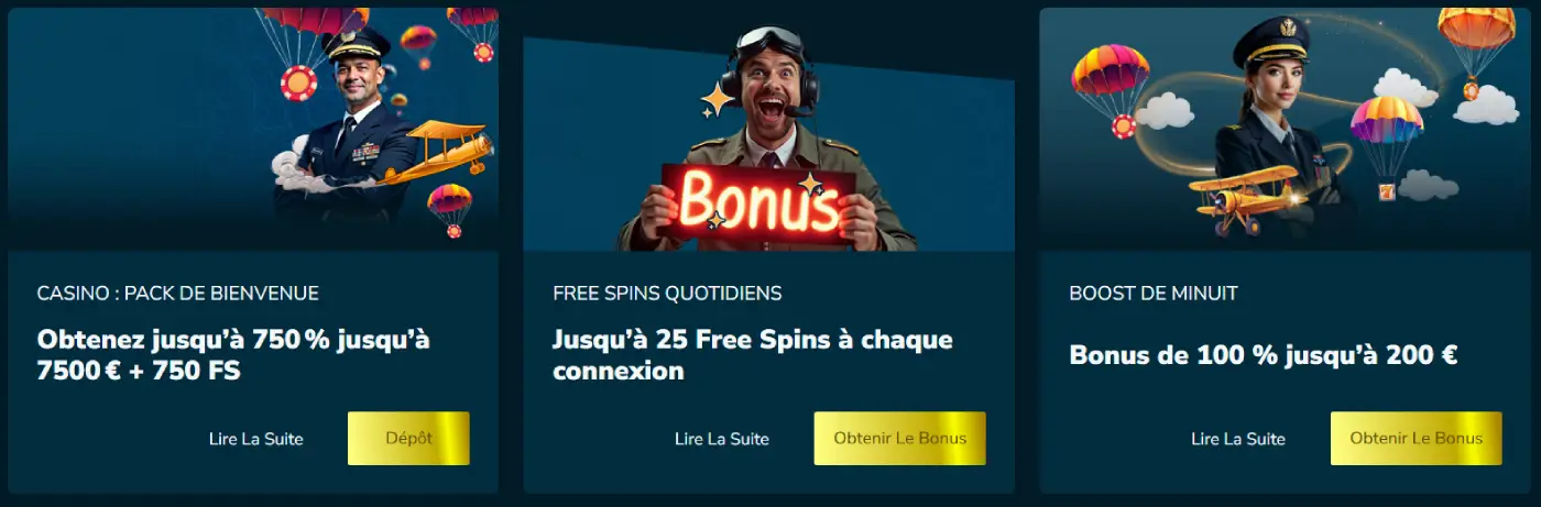 Volerbet Casino Pack de Bienvenue